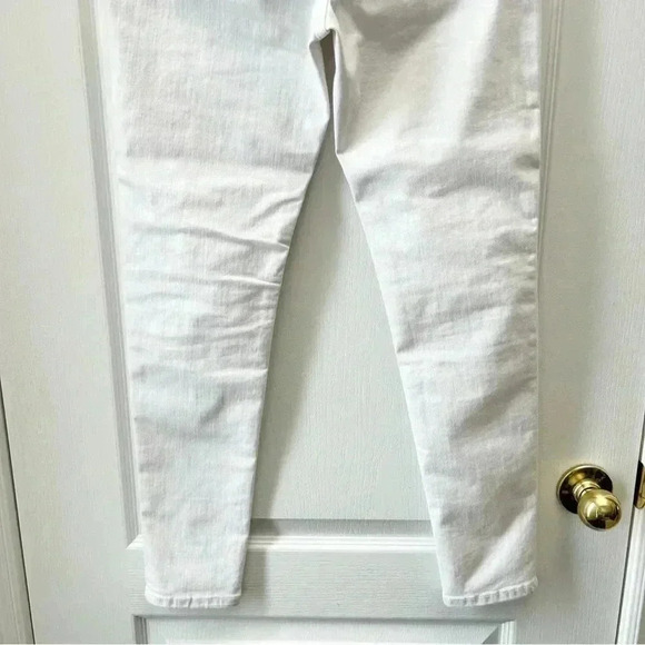 Banana Republic High Rise Skinny Jeans Premium Denim Button Fly White Size 26 - Picture 8 of 13